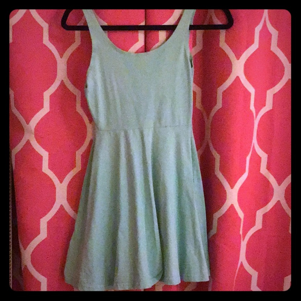 Express mint blue mini dress